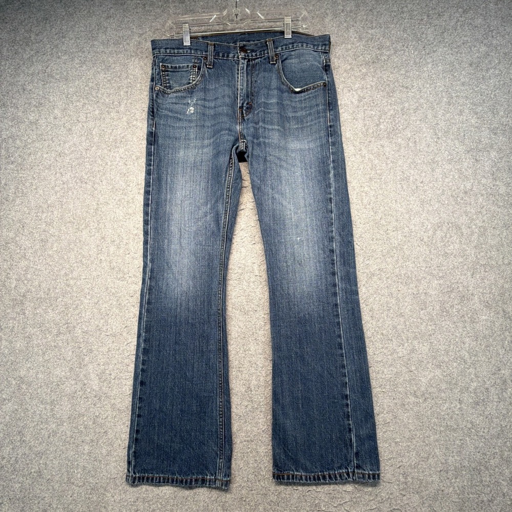 Levis 527 Jeans Mens 33x30 Blue Low Boot Cut Slim Medium Wash Denim Pockets